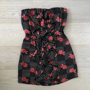 Floral strapless spring mini dress - Glam | M